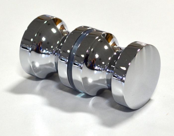 Glastürknopf mit umlaufender Griffnute Ø 30 x 30 mm, beidseitig